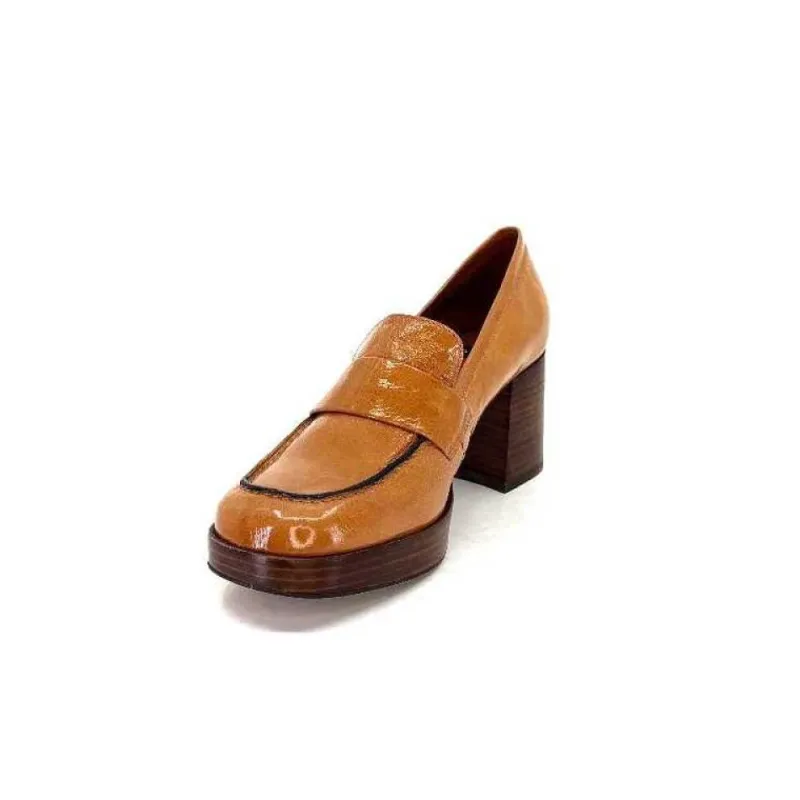 23524 Cuir Vernis Castagna*angel alarcon New