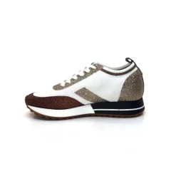 Baskets Ivoire 210.1810 Textile Blanc Paillettes Or*Ivoire0317a Discount