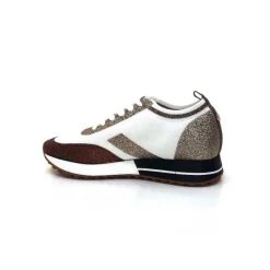 Baskets Ivoire 210.1810 Textile Blanc Paillettes Or*Ivoire0317a Discount