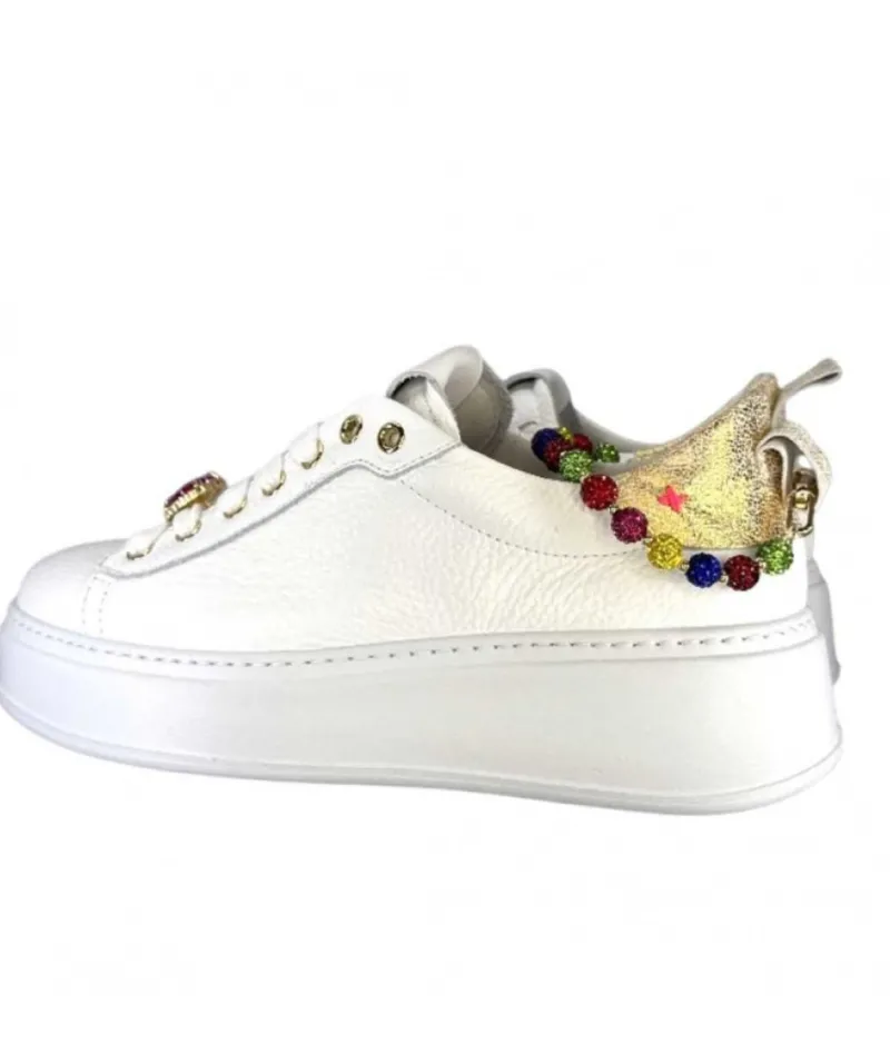 Baskets Plateforme Pia46 Cuir Blanc*GioPiu Hot