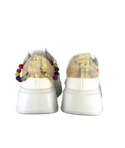 Baskets Plateforme Pia46 Cuir Blanc*GioPiu Hot