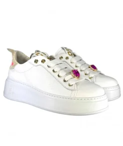 Baskets Plateforme Pia46 Cuir Blanc*GioPiu Hot