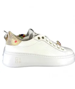 Baskets Plateforme Pia46 Cuir Blanc*GioPiu Hot