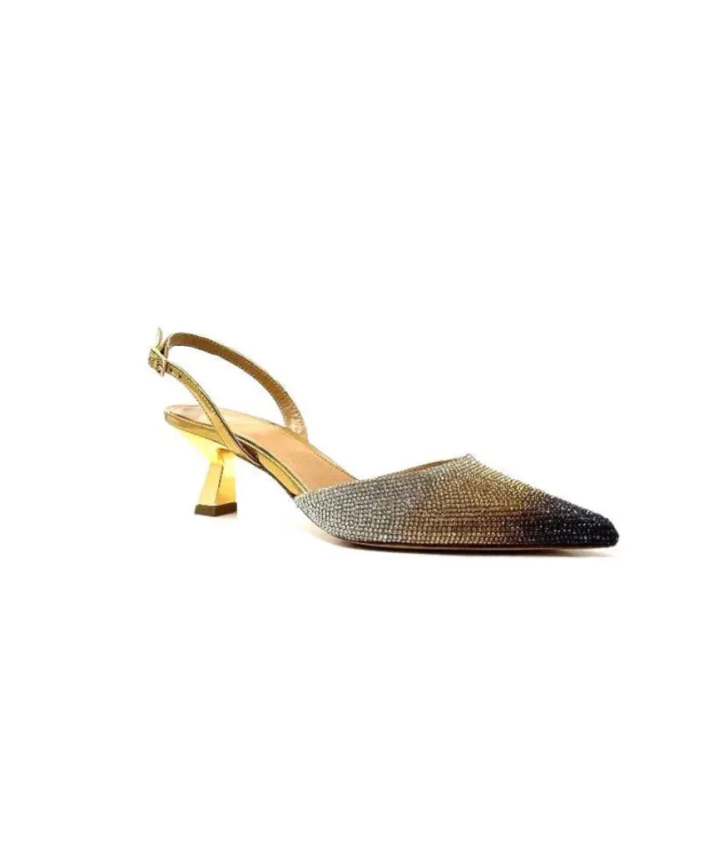 1906 Cuir Strass Or*chantal Clearance