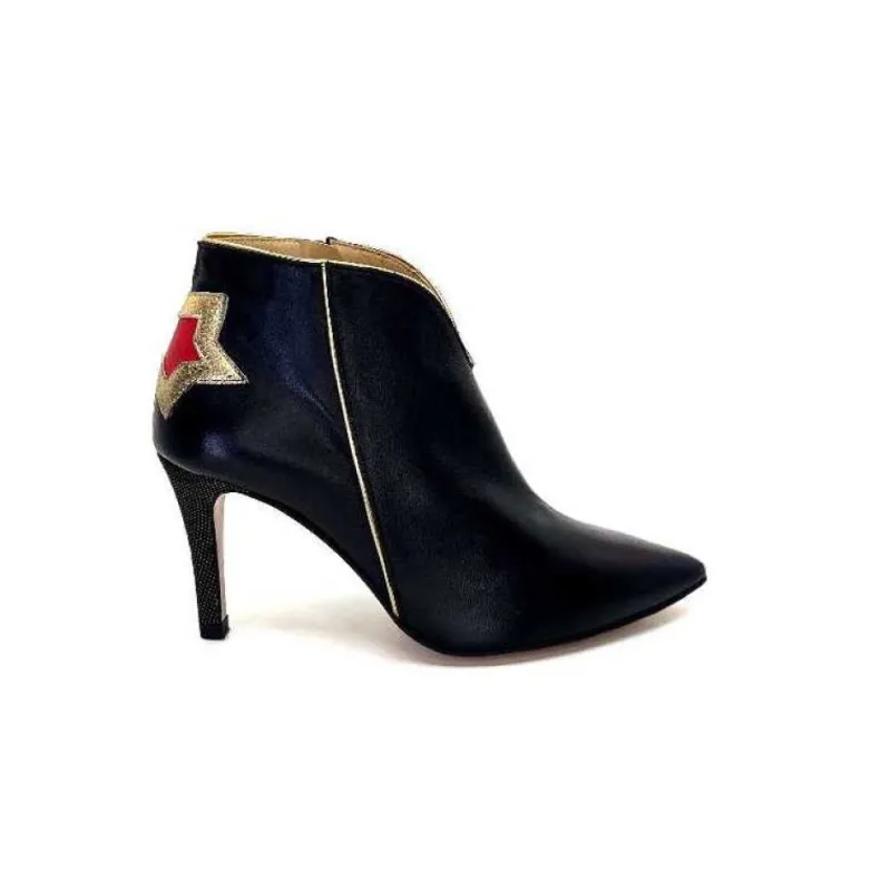 Magic Cuir Noir Rouge Or*creatis Outlet