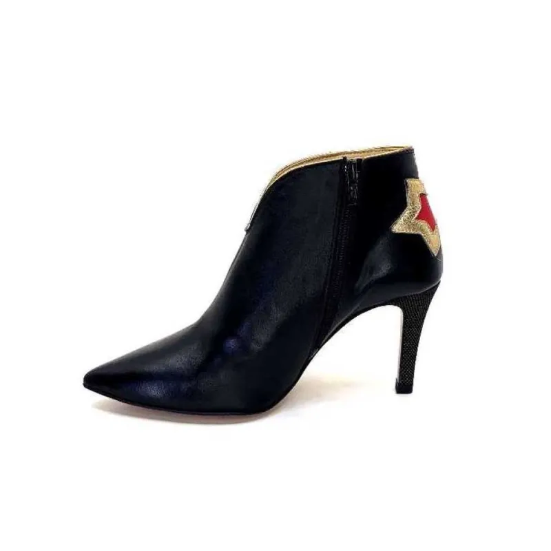 Magic Cuir Noir Rouge Or*creatis Outlet