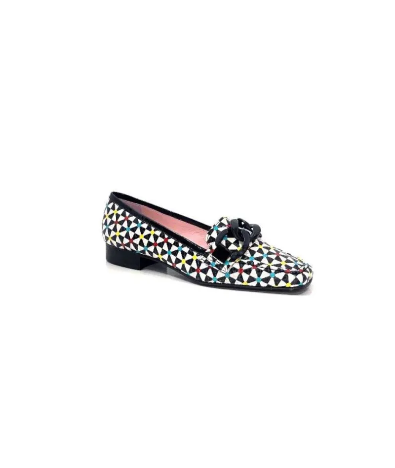 5344 Cuir Imprime Blanc Noir Multi*Dansi Discount
