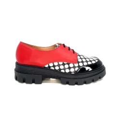 5781 Cuir Noir - Rouge Imprime Blanc*Dansi Sale