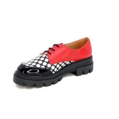 5781 Cuir Noir - Rouge Imprime Blanc*Dansi Sale