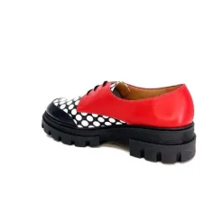 5781 Cuir Noir - Rouge Imprime Blanc*Dansi Sale