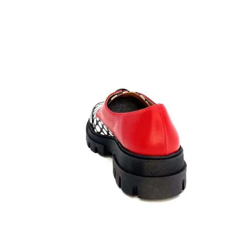 5781 Cuir Noir - Rouge Imprime Blanc*Dansi Sale