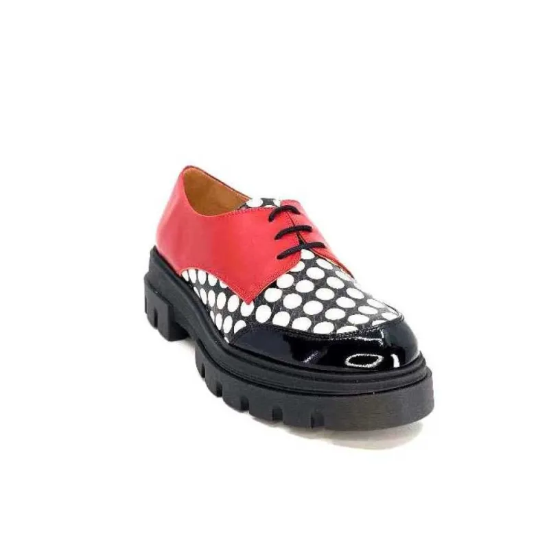 5781 Cuir Noir - Rouge Imprime Blanc*Dansi Sale