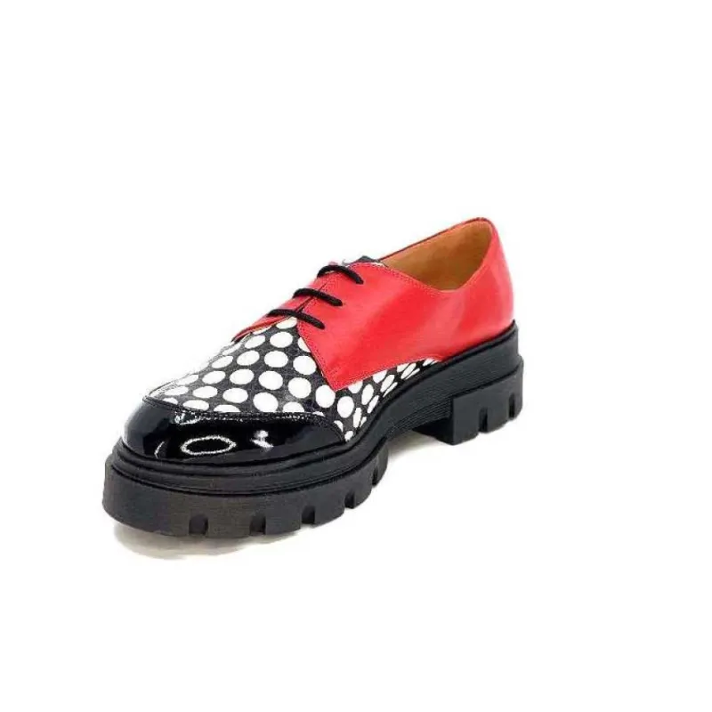 5781 Cuir Noir - Rouge Imprime Blanc*Dansi Sale