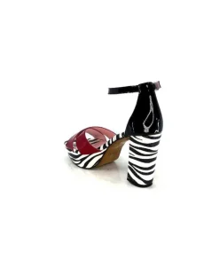 5581 Cuir Noir Blanc Rouge*Dansi Outlet
