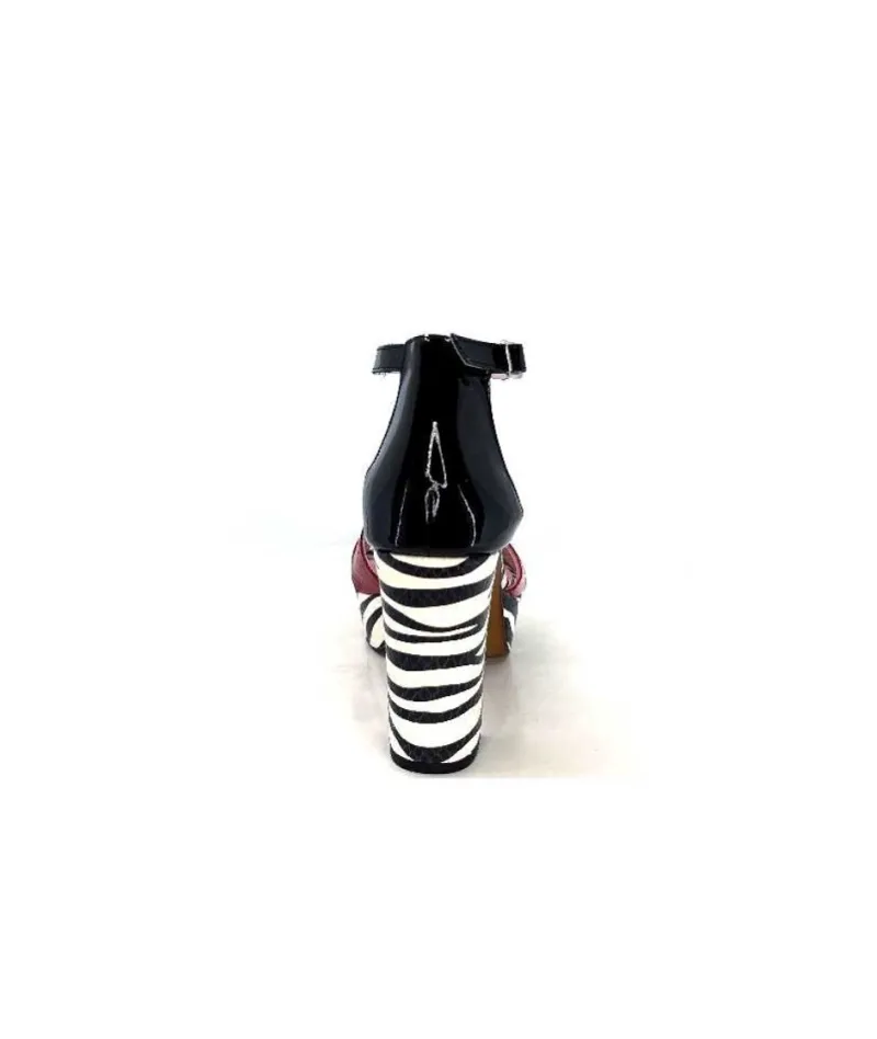 5581 Cuir Noir Blanc Rouge*Dansi Outlet