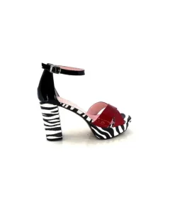 5581 Cuir Noir Blanc Rouge*Dansi Outlet
