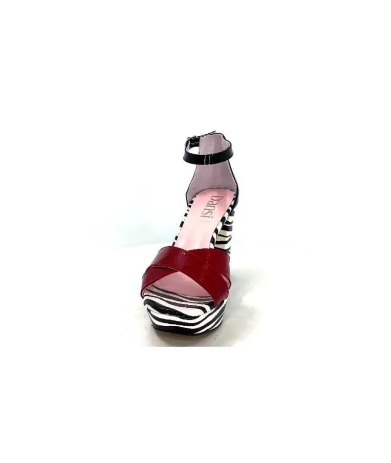 5581 Cuir Noir Blanc Rouge*Dansi Outlet