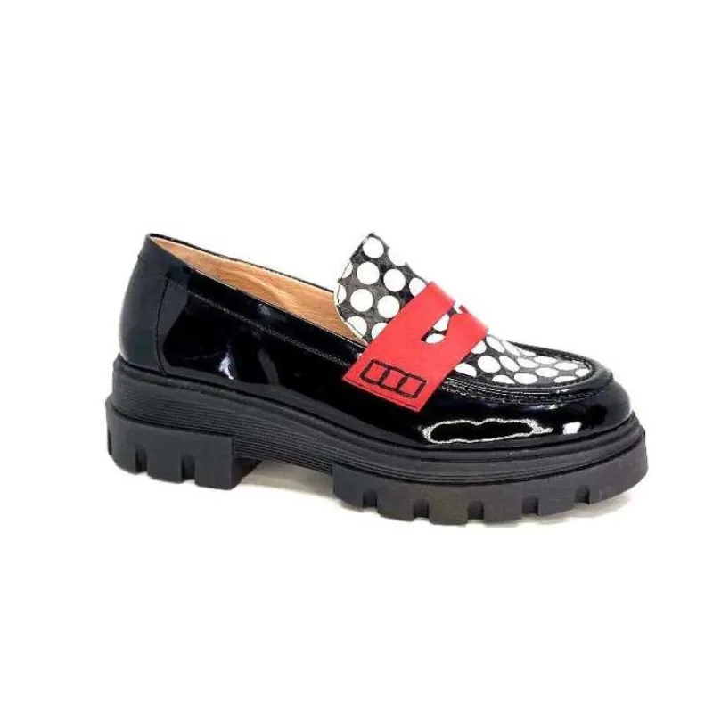 5782 Cuir Vernis Noir Imprime Blanc*Dansi Online