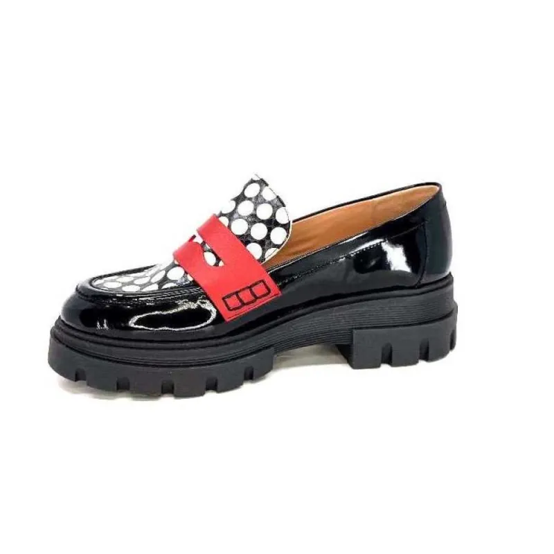 5782 Cuir Vernis Noir Imprime Blanc*Dansi Online