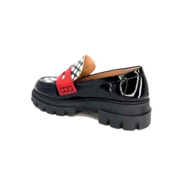 5782 Cuir Vernis Noir Imprime Blanc*Dansi Online