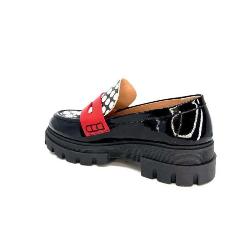 5782 Cuir Vernis Noir Imprime Blanc*Dansi Online