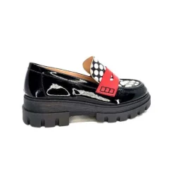 5782 Cuir Vernis Noir Imprime Blanc*Dansi Online