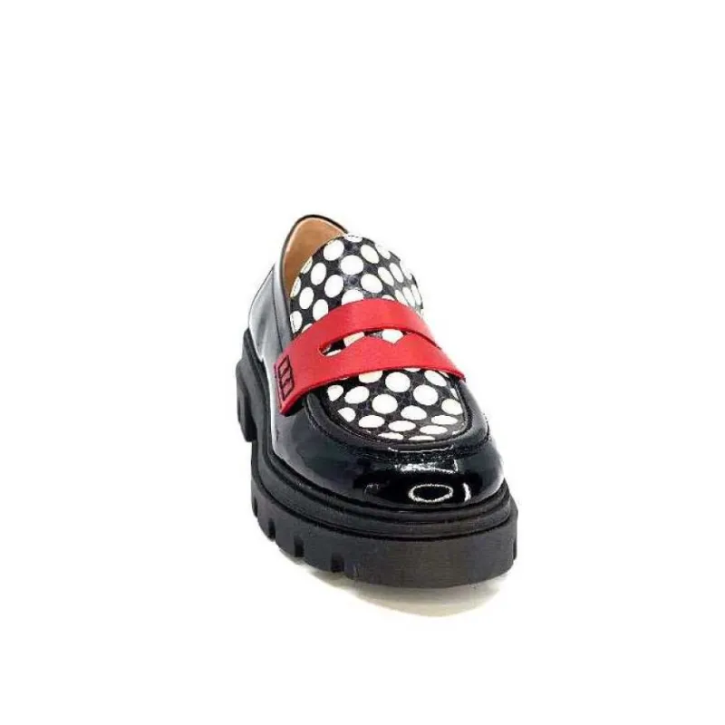 5782 Cuir Vernis Noir Imprime Blanc*Dansi Online