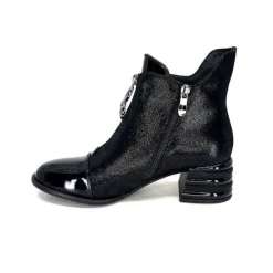 Maculotte Cuir Irise Noir Vernis Noir*Elue Par Nous New