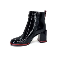 Paella Cuir Noir Vernis*Elue Par Nous New