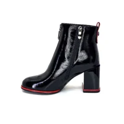 Paella Cuir Noir Vernis*Elue Par Nous New