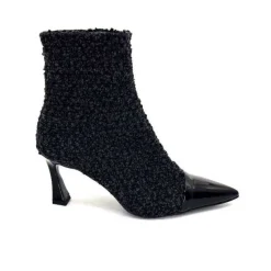 Enzo Di Martino Eli 716 Cuir & Textile Noir*moon flower - enzo di martino Sale