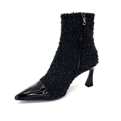 Enzo Di Martino Eli 716 Cuir & Textile Noir*moon flower - enzo di martino Sale