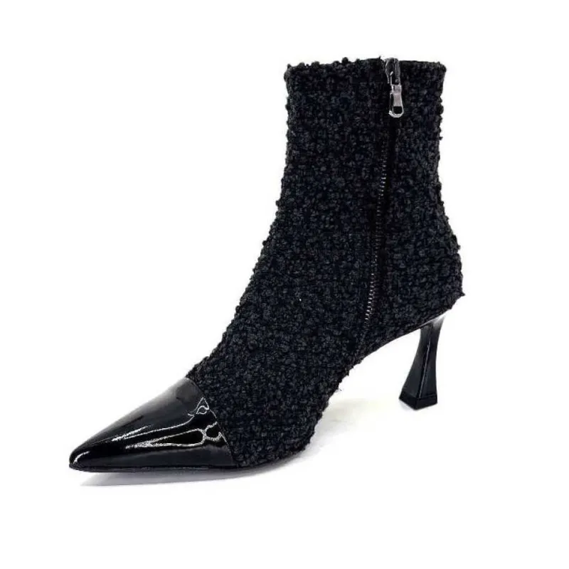 Enzo Di Martino Eli 716 Cuir & Textile Noir*moon flower - enzo di martino Sale