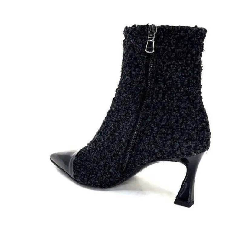 Enzo Di Martino Eli 716 Cuir & Textile Noir*moon flower - enzo di martino Sale