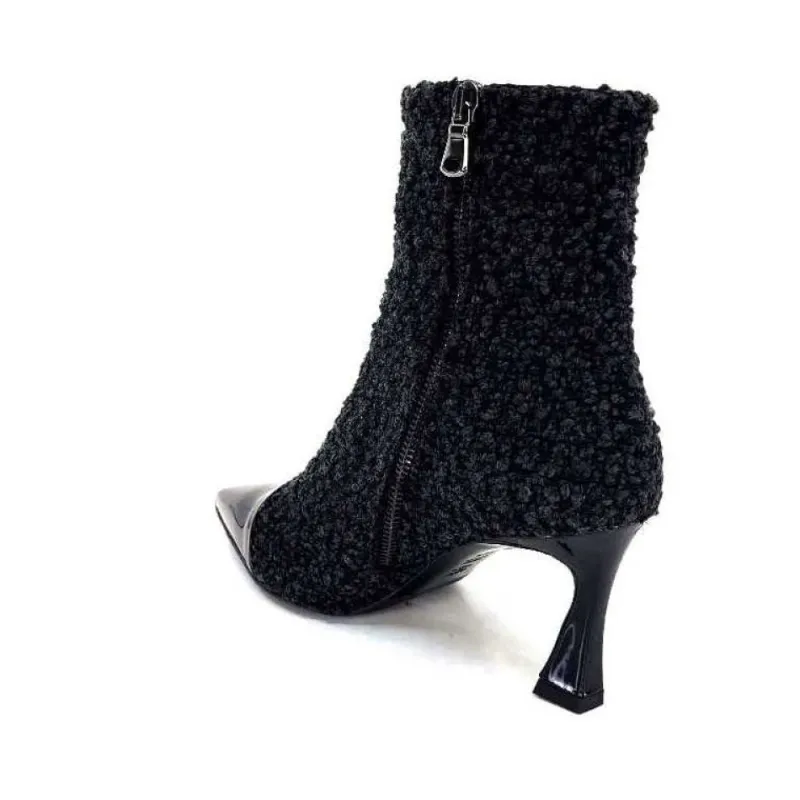 Enzo Di Martino Eli 716 Cuir & Textile Noir*moon flower - enzo di martino Sale