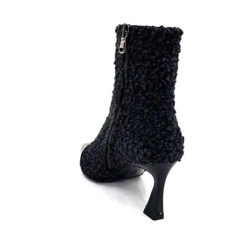 Enzo Di Martino Eli 716 Cuir & Textile Noir*moon flower - enzo di martino Sale