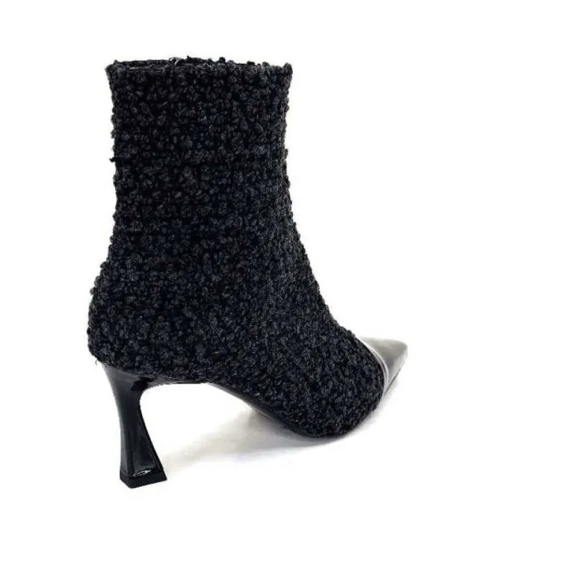 Enzo Di Martino Eli 716 Cuir & Textile Noir*moon flower - enzo di martino Sale