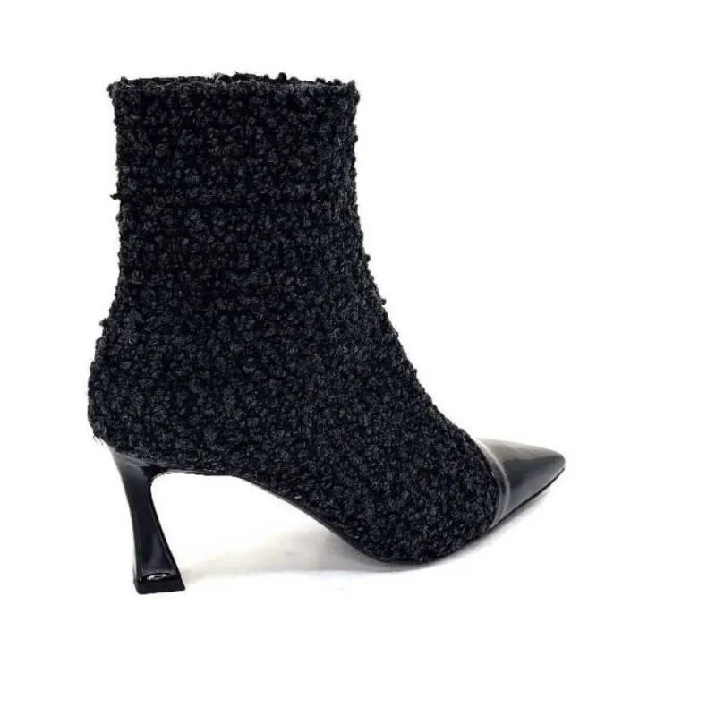 Enzo Di Martino Eli 716 Cuir & Textile Noir*moon flower - enzo di martino Sale