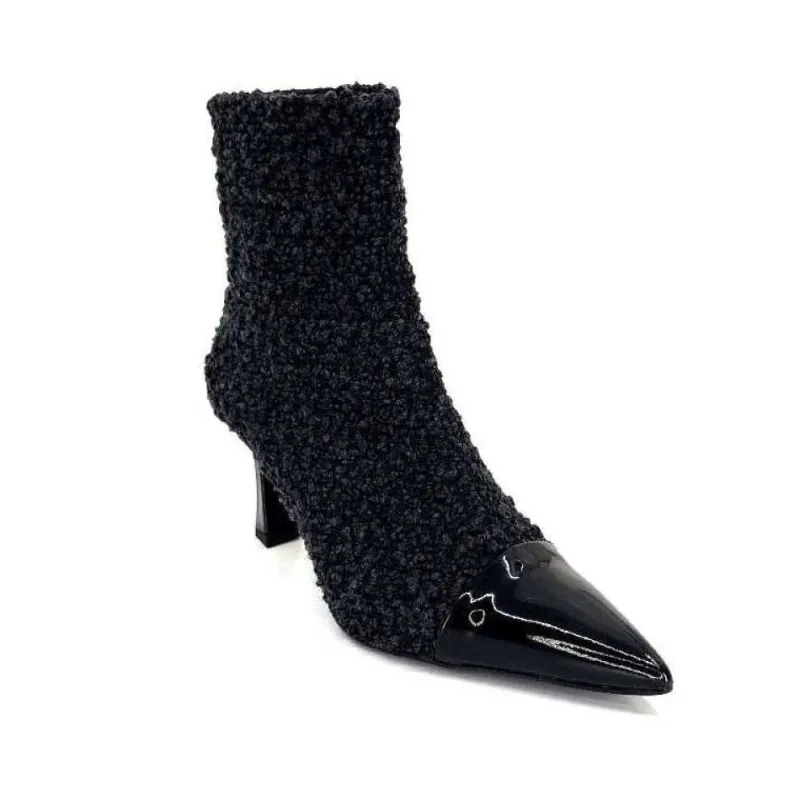 Enzo Di Martino Eli 716 Cuir & Textile Noir*moon flower - enzo di martino Sale