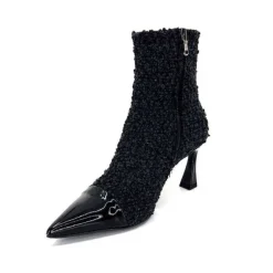 Enzo Di Martino Eli 716 Cuir & Textile Noir*moon flower - enzo di martino Sale