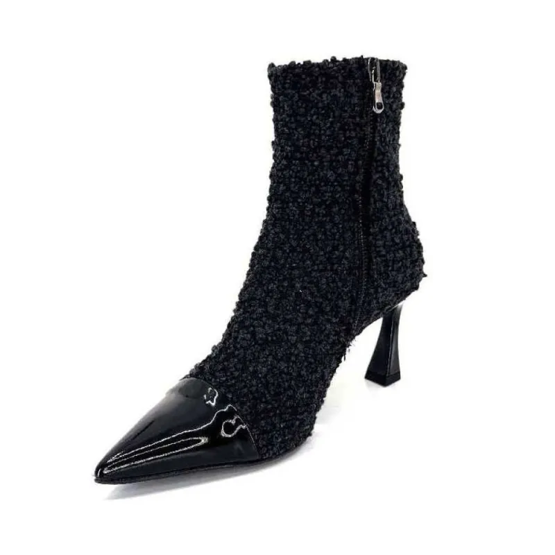 Enzo Di Martino Eli 716 Cuir & Textile Noir*moon flower - enzo di martino Sale