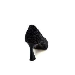 Enzo Di Martino Eli 715 Textile Noir Cuir Vernis Noir*moon flower - enzo di martino