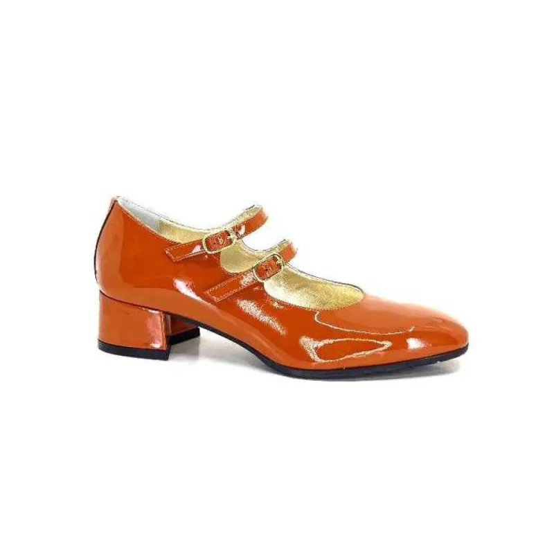 Ivoire 914 Cuir Vernis Marrone Orange*Ivoire0330 Discount