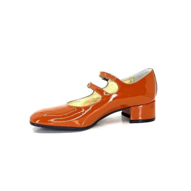 Ivoire 914 Cuir Vernis Marrone Orange*Ivoire0330 Discount