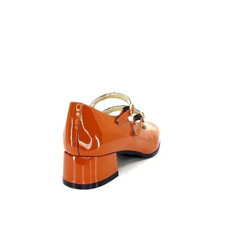 Ivoire 914 Cuir Vernis Marrone Orange*Ivoire0330 Discount