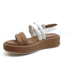 Ivoire 2056 Yara Cuir Marron & Blanc*Ivoire0551 Outlet