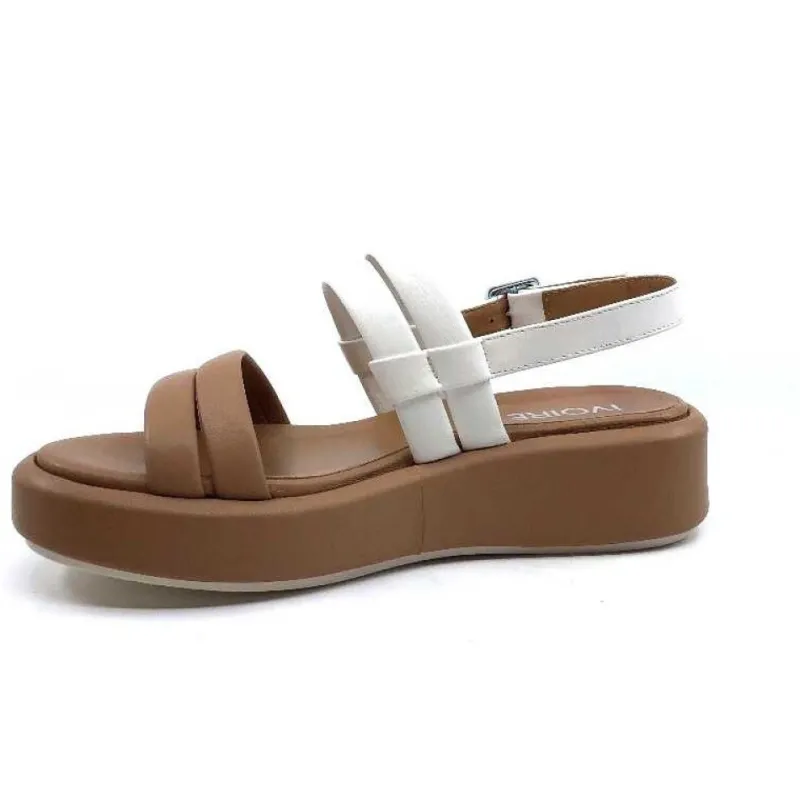 Ivoire 2056 Yara Cuir Marron & Blanc*Ivoire0551 Outlet