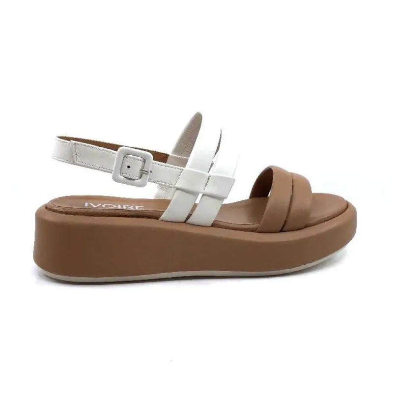 Ivoire 2056 Yara Cuir Marron & Blanc*Ivoire0551 Outlet