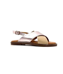 Ivoire 908D Cuir Argent Et Nude*gloria New