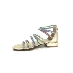 Ivoire E35.008 Cuir Or Strass Multi*s.piero Hot